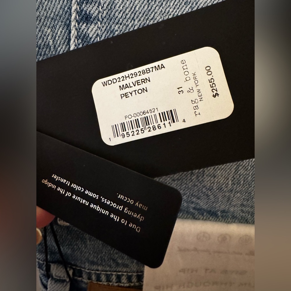 NWT Rag & Bone Peyton Mid-Rise Blue Bootcut Jeans 31/30 - Picture 3 of 10